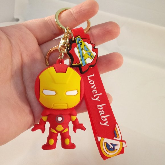 Iron Man Superhero Key Chain Key Ring Comic Movie Character Figurine Keychain - Picture 5 of 9